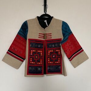 Hmong Modern Embroidered Batik Jacket